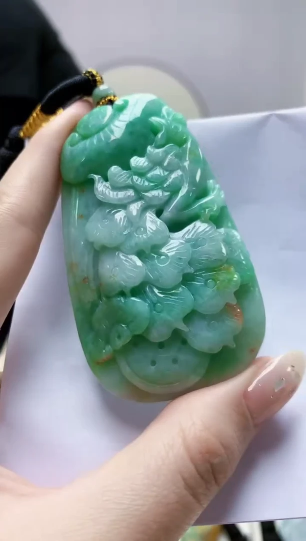 未镶嵌定制翡翠5060jw-毛货挂件108
