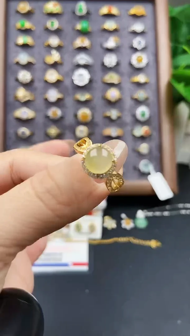 银S925镶嵌戒指翡翠12