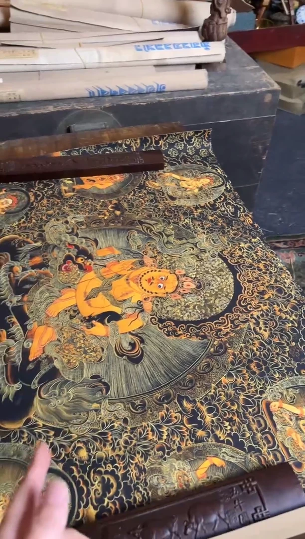 卷轴画手绘唐卡117