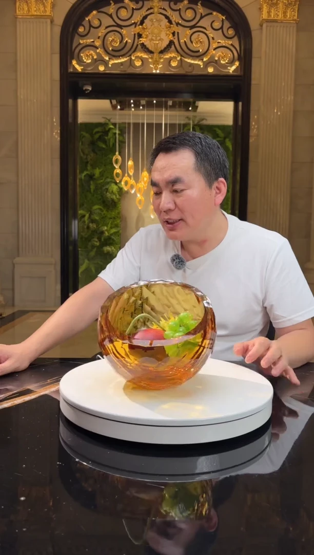 摆件AJ02072茶金色小聚宝盆