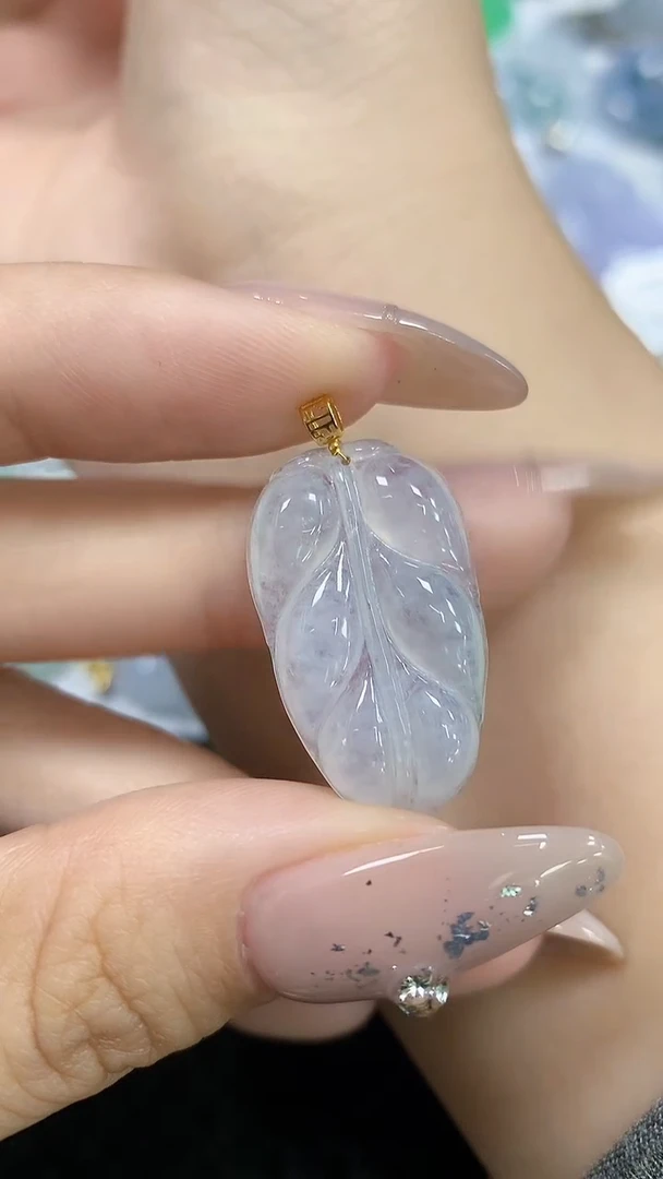 颈饰18K金镶嵌翡翠宸*天然缅甸翡翠a货百元以上9元证书费自理