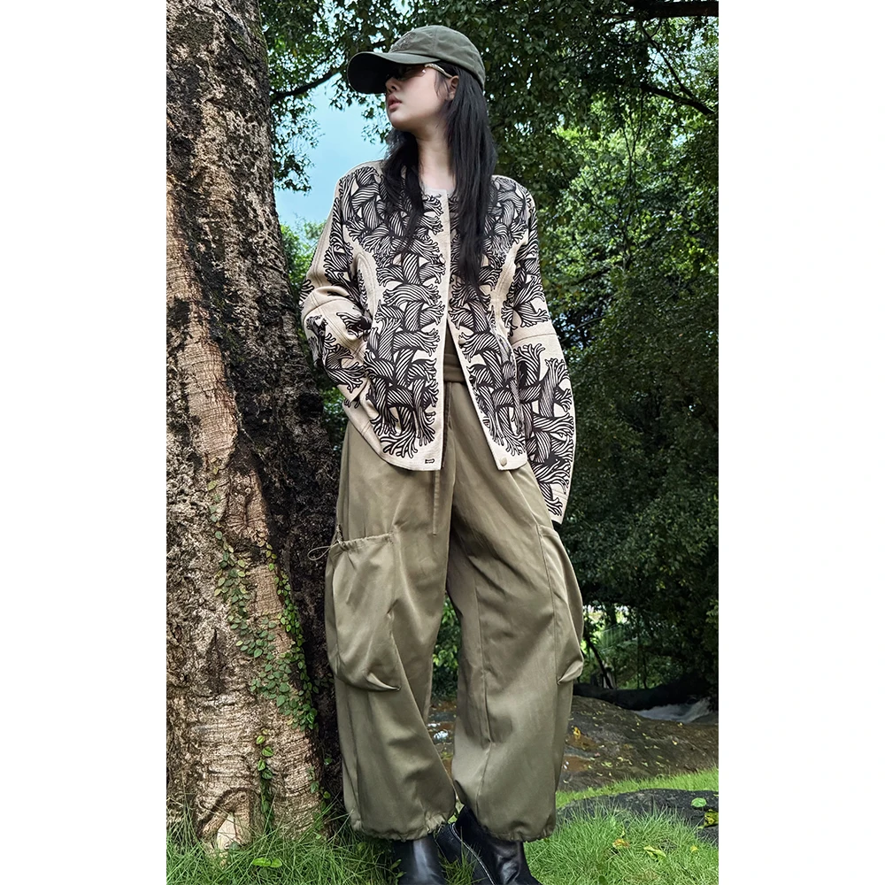 LA CALLA扭结麻绳烧花外套L52-1760