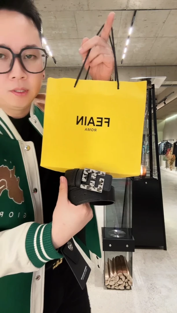 34-35 真皮腰带（银色）