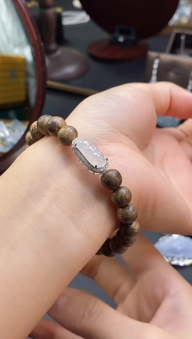 颈饰银S925镶嵌翡翠18027