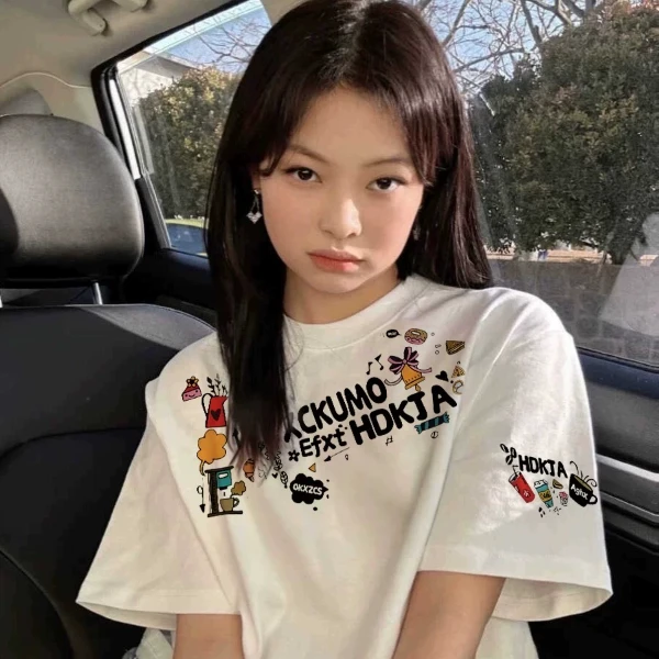 100%重磅纯棉正肩短袖t恤女2025新款夏季宽松设计感美式半袖上衣