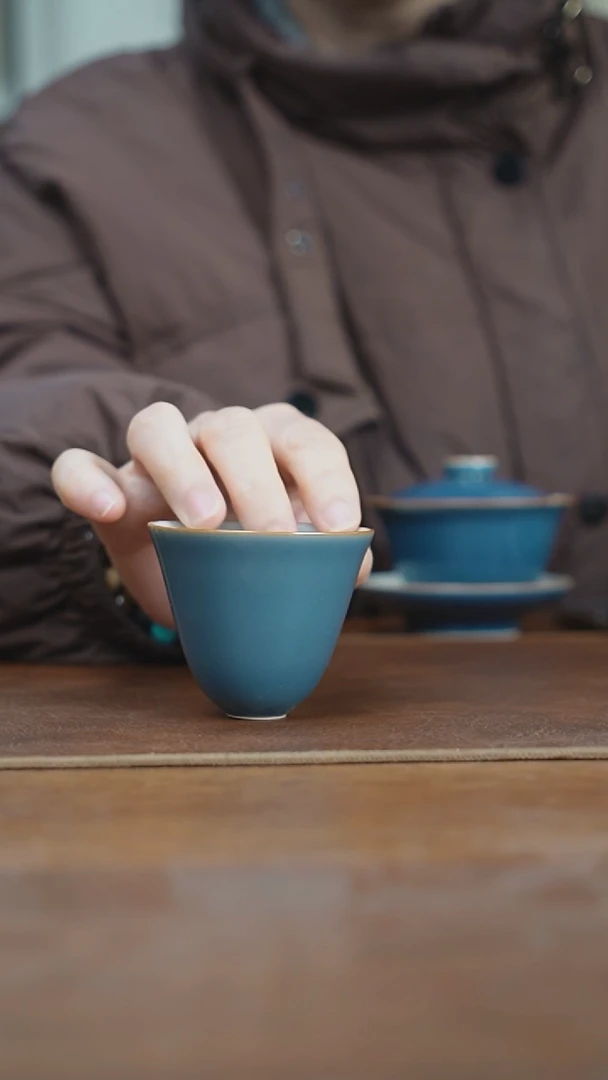 【闪购商品】杯景德镇手工霁青缸杯