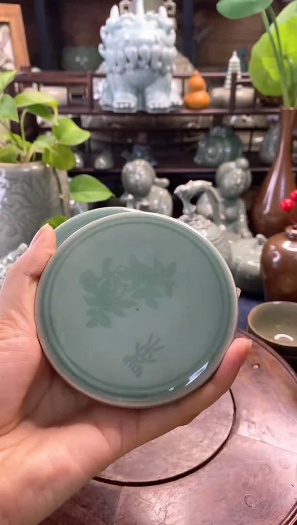 耀州窑 瑕疵处理 龙柏牙 盖1只【不挑】