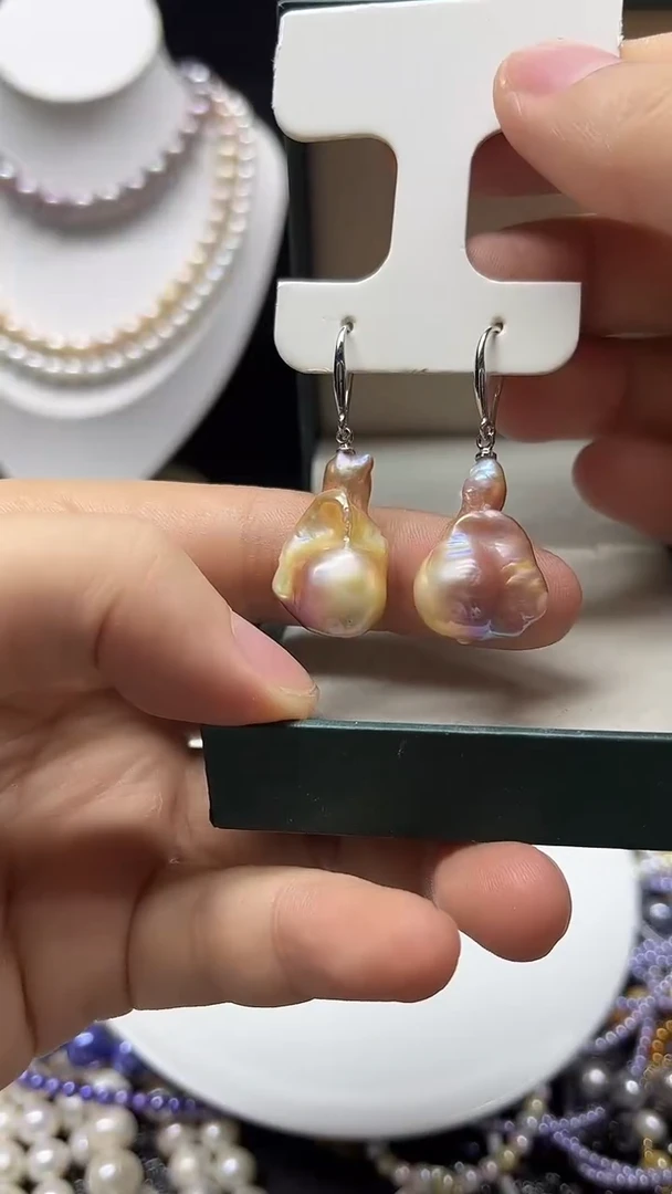 未镶嵌淡水珍珠耳饰多人