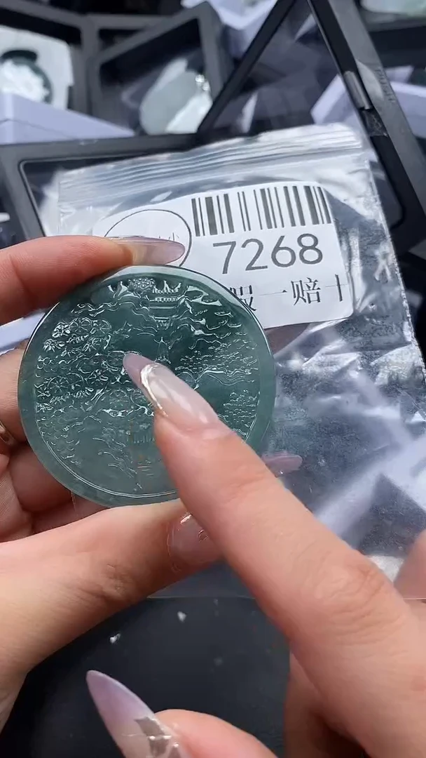 吊坠(不含链)未镶嵌翡翠7268