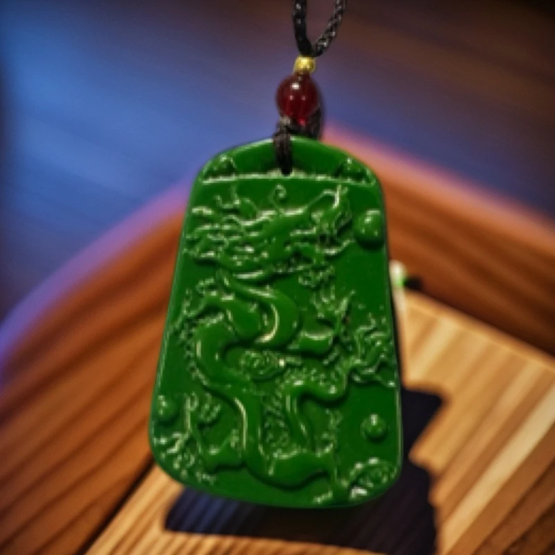 CC031绿色龙牌毛衣链