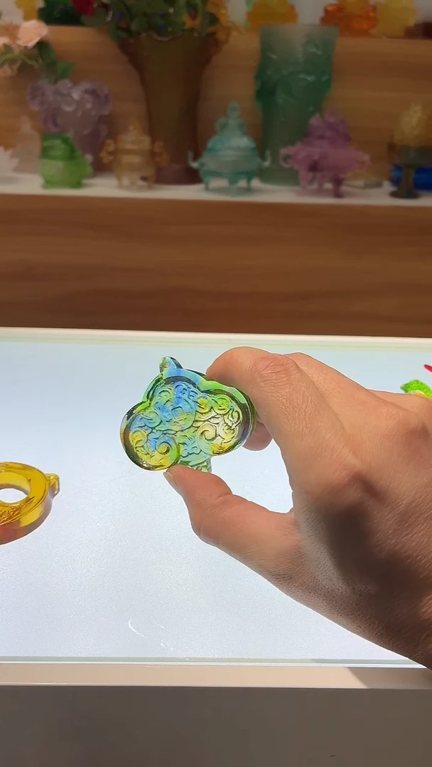 琉璃手工艺品彩色小香插