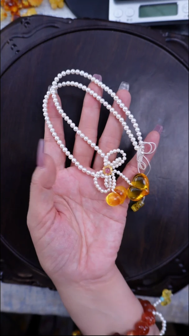 琥珀颈饰未镶嵌多样性发货一一一