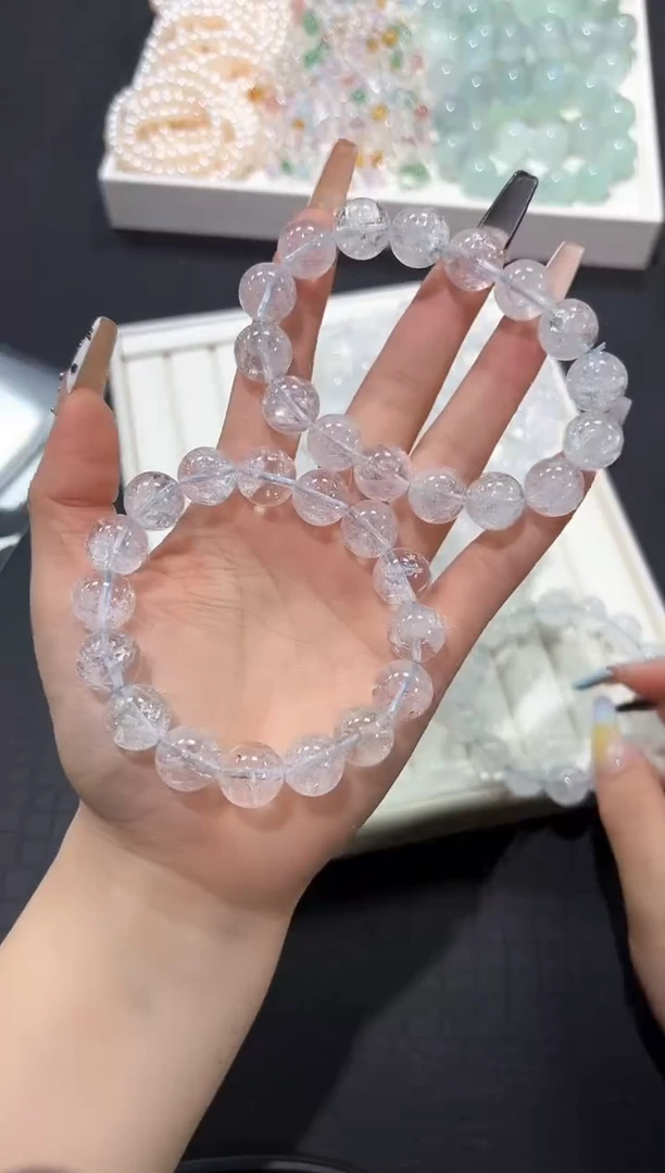 水晶手链未镶嵌41a多样性发其一【1条】默认微瑕13mm