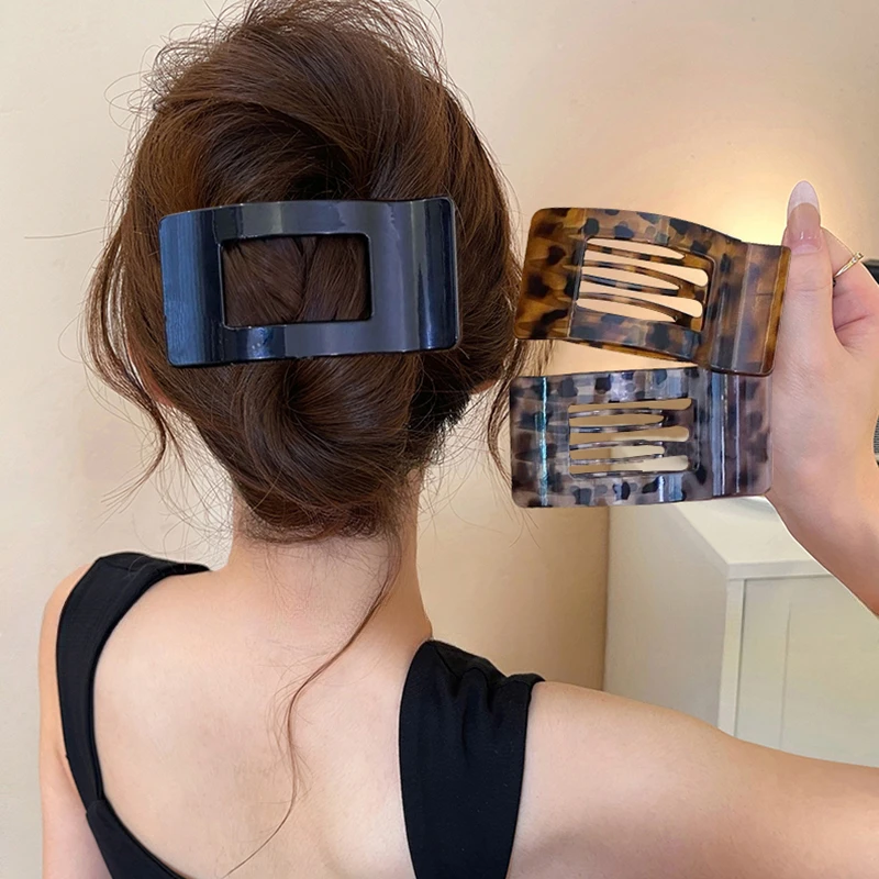 不硌头方形鲍鱼抓夹女高级感百搭横夹后脑勺鲨鱼夹安全替代品发夹