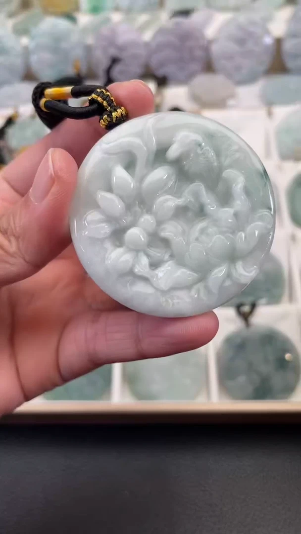 颈饰未镶嵌翡翠天然缅甸翡翠A货328