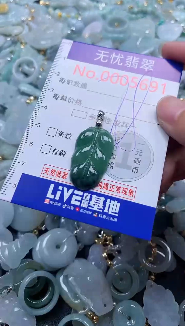 翡翠未镶嵌吊坠(不含链)5691