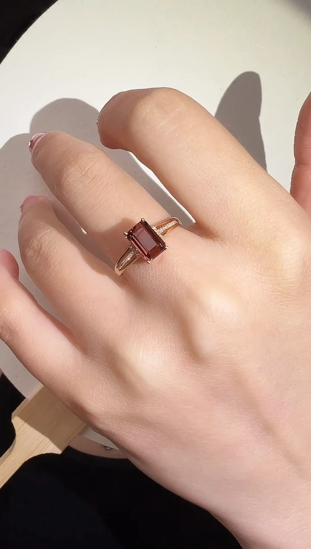 18K金镶嵌戒指碧玺10【主石1.65ct】