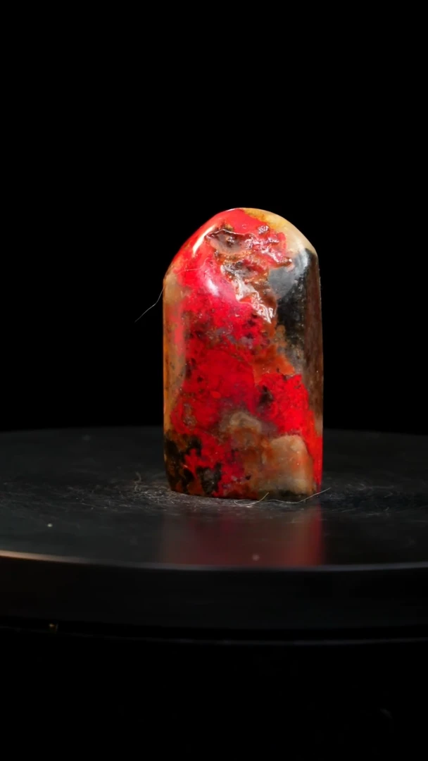 鸡血石刘关张鸡血石