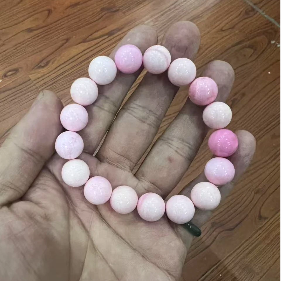 粉色贝壳12mm单圈（手串带有天然气孔跟生理纹）