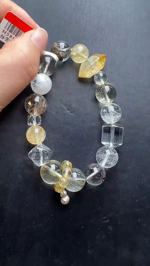 未镶嵌手串水晶发晶配比手串  M58001