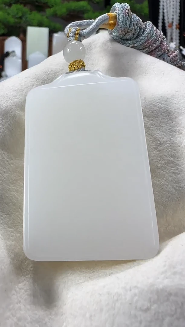 吊坠(赠链)未镶嵌和田玉HY6735D无事牌多样性发货发一