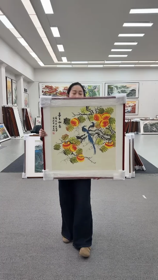 国画手绘       80*80事事如意