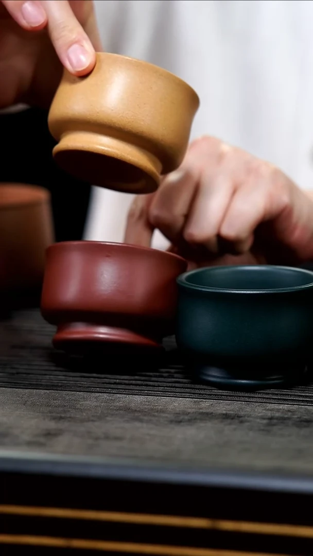 茶壶紫砂11-三色大韵杯80cc