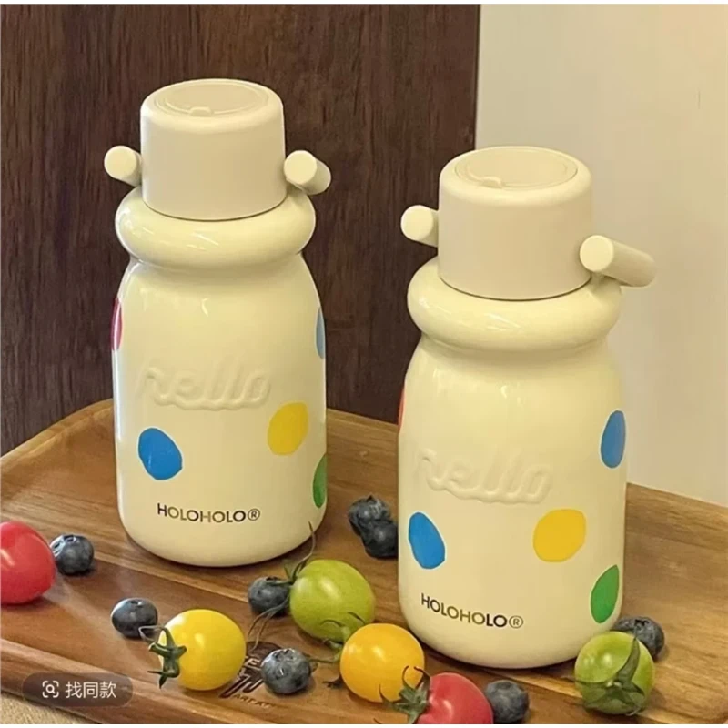 holo420ML小奶杯子新款随行咖啡保温杯女高颜值便携不锈钢水杯半