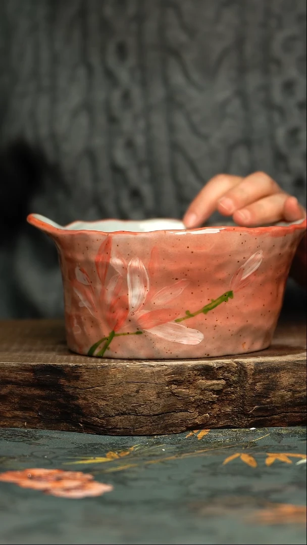 【闪购商品】杯釉下彩手工手绘同款陶器