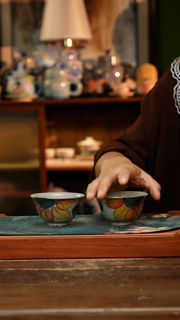 杯子景德镇纯手工釉下彩精品茶具