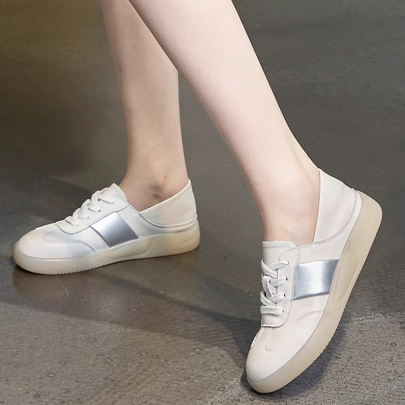 68398头层牛皮两穿百搭小白鞋