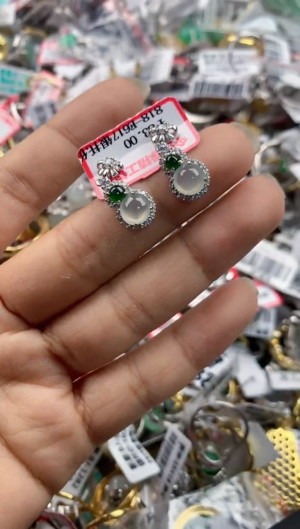 银S925镶嵌戒指翡翠4444----1