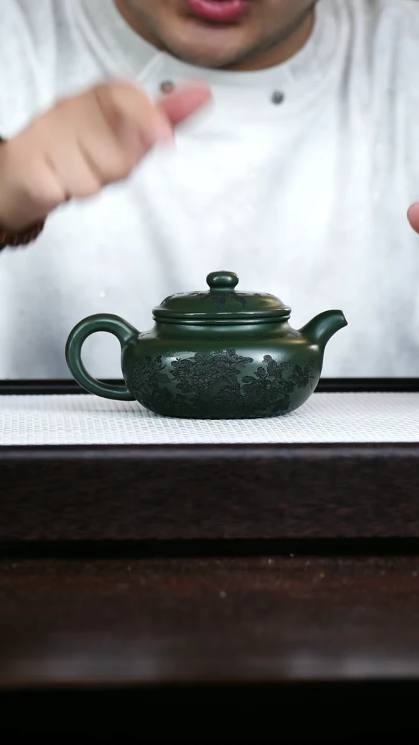 茶壶紫砂绿泥仿古300cc