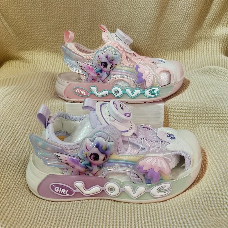 带灯款不保灯，无运费险，库洛米包头凉鞋旋转纽扣聚氨酯软底2517K。