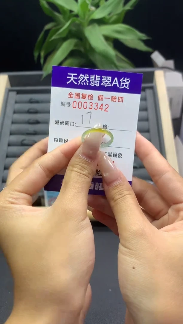 未镶嵌戒指翡翠天然  3342
