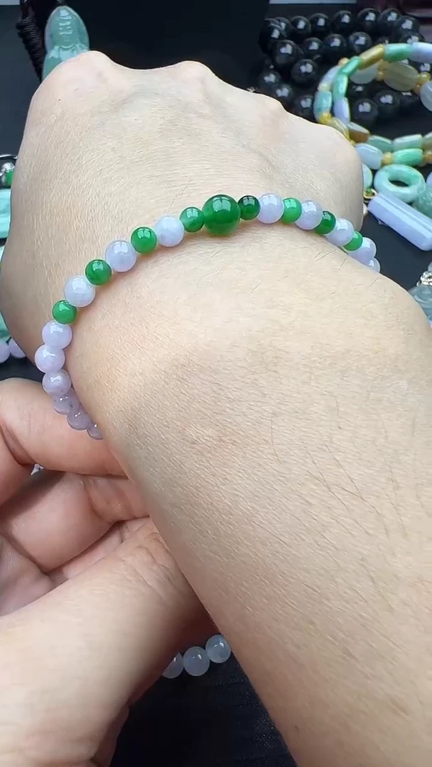 未镶嵌手串翡翠玉珠