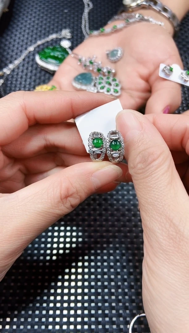 【闪购商品】翡翠耳饰未镶嵌111111111