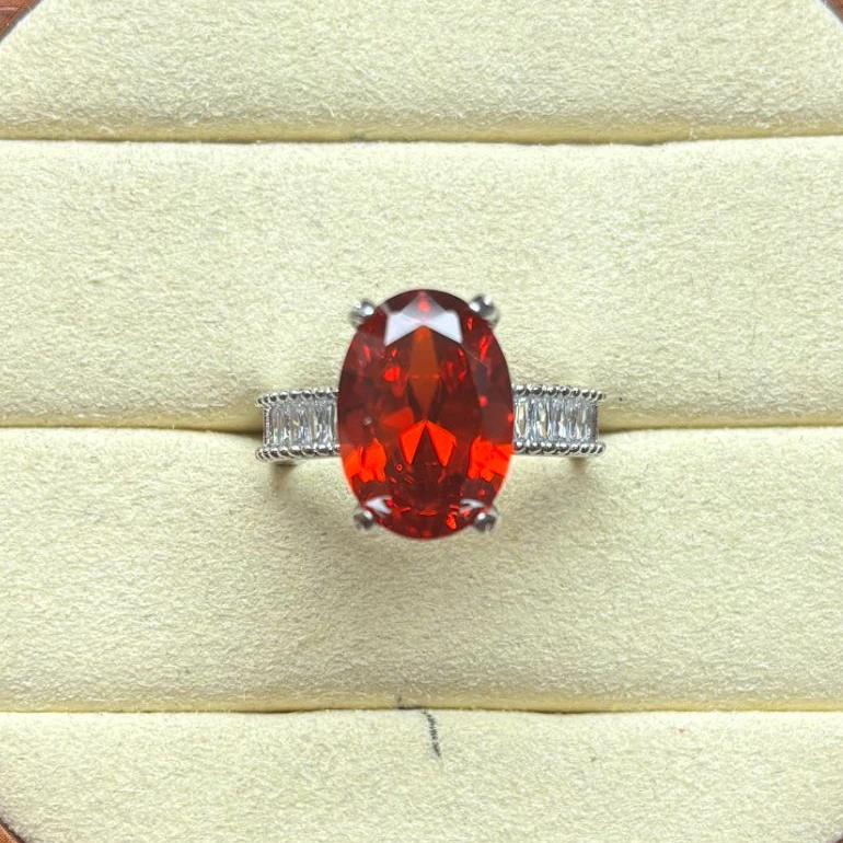 非金属珐琅耳饰 红皇后 精致戒指 S249