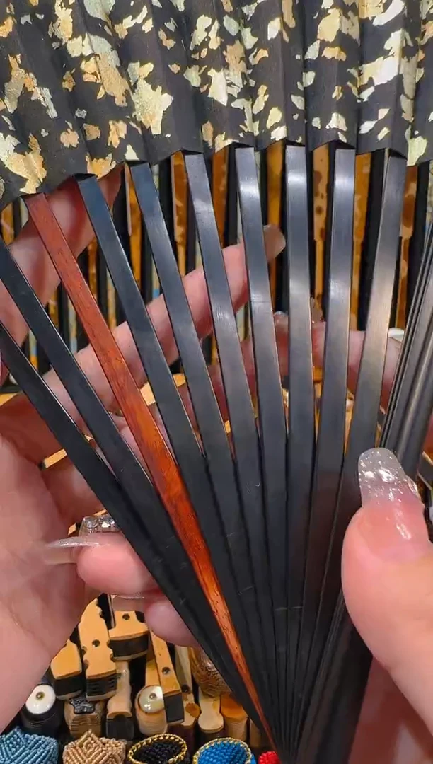 【闪购商品】扇子徐叔新玉单青明燕秋扇背面雅字单面撒金