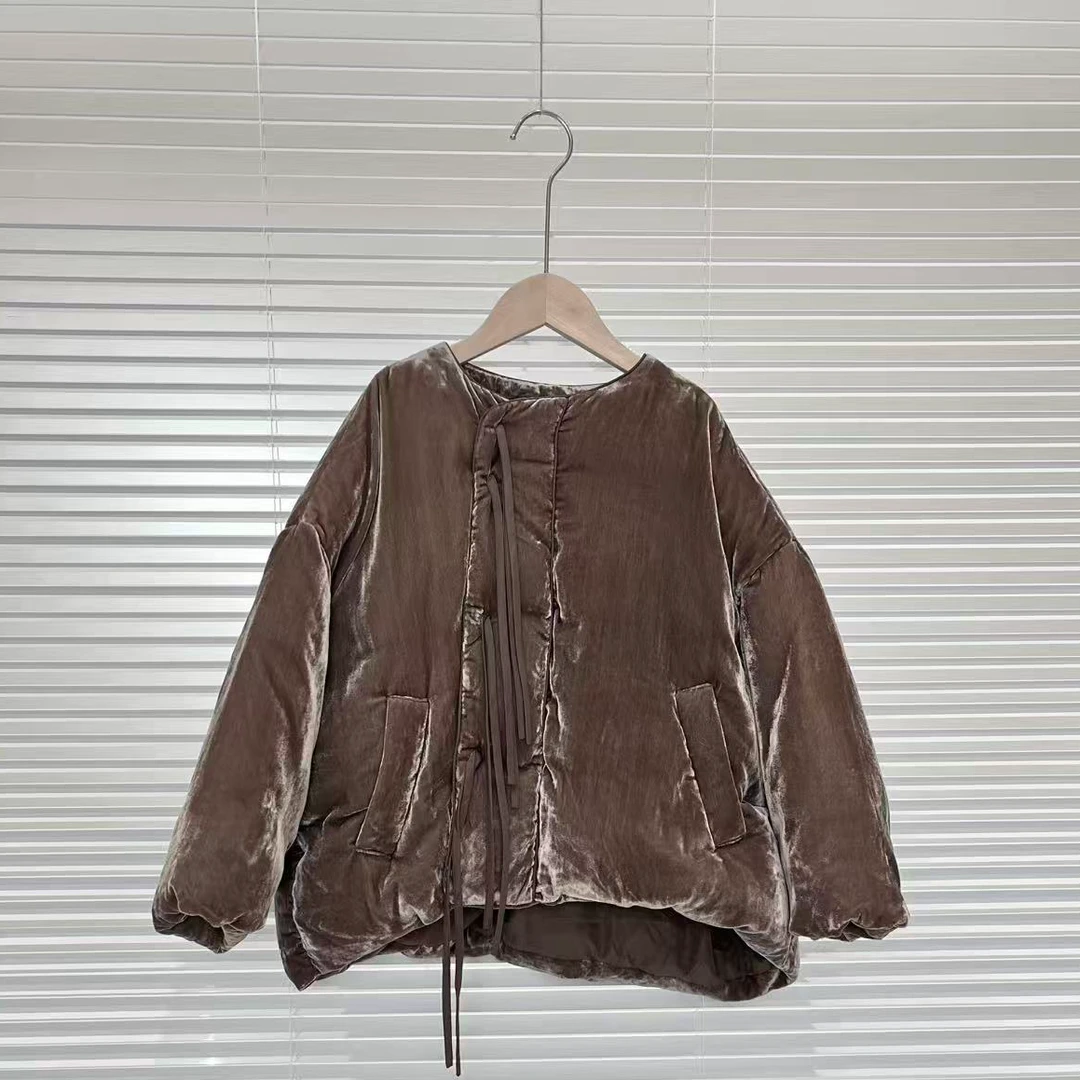 冬款女童咖色鹅绒服 4914热系