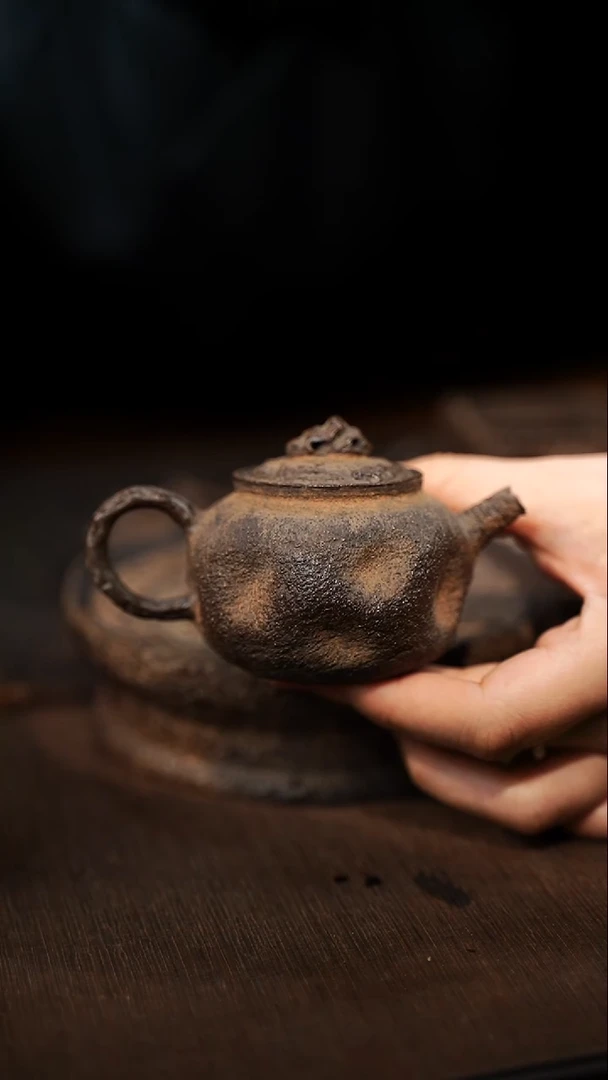全手工制作  南蛮手捏后手壶