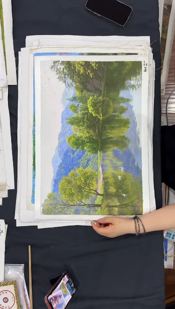 油画【原创·保真·带证书】朝鲜画家纯手绘油画--顺丰包邮--