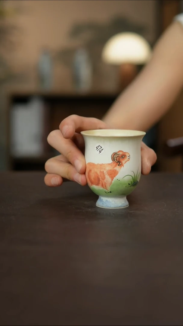 杯景德镇陶瓷杯碗柴烧多人微瑕