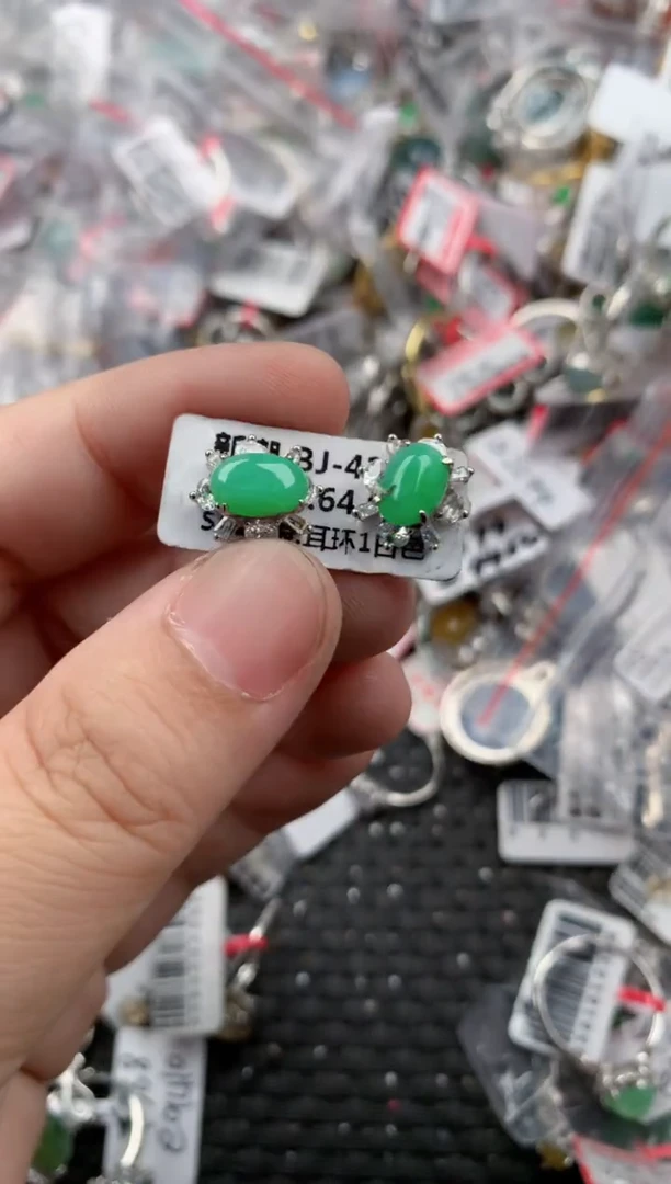 银S925镶嵌戒指翡翠666   7