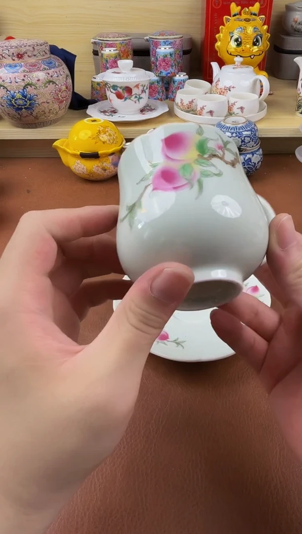 陶瓷茶具摆件旅行套组