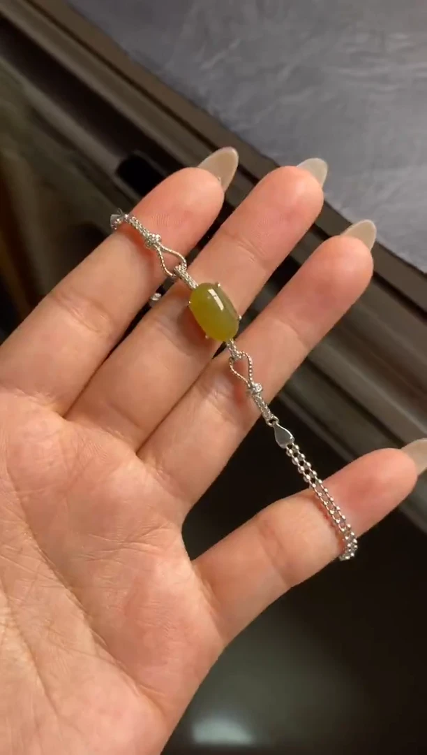 银S925镶嵌戒指翡翠天然A货翡翠