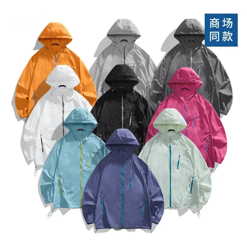 品牌同款夏季潮牌户外轻薄连帽防晒服男女款山系户外轻奢痞帅男装