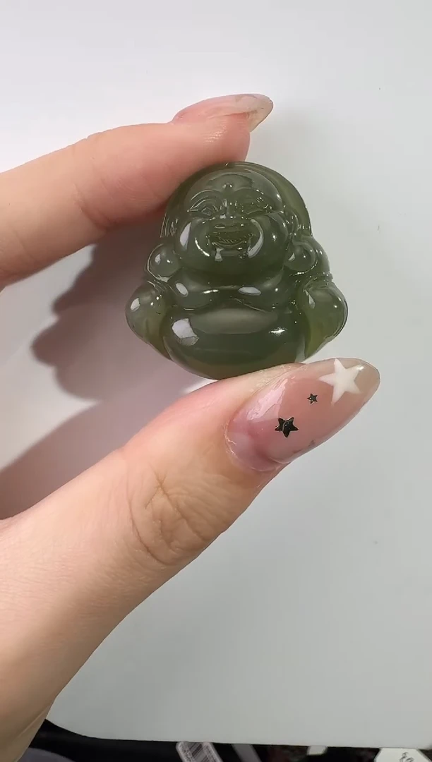和田玉未镶嵌颈饰佛公30mm 多样性发其一