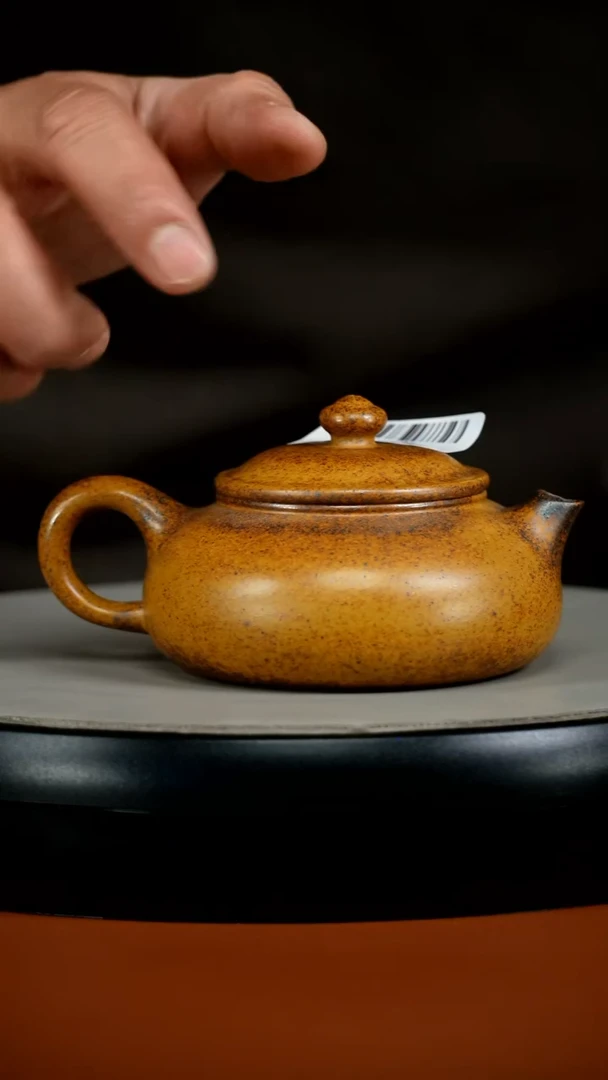 茶壶紫砂龙骨金砂柴烧光素寒江160CC