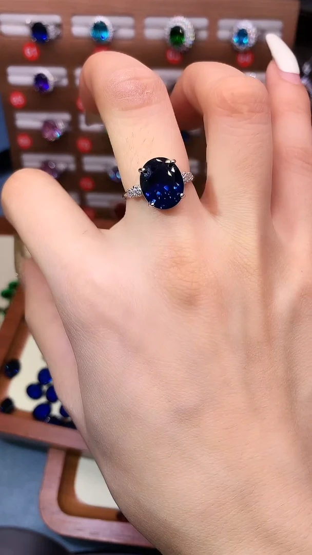 无925银大克拉重工精切高品质戒指